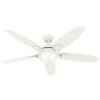 Hunter Fan Contempo Ii 54 In. Ceiling Fan W/ Light (White) -Home Furnishing Store 204310 MainProductImage Lg