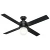 Hunter Fan Hepburn 52 In. Ceiling Fan W/ Light (Black)