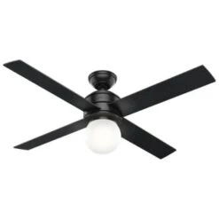 Hunter Fan Hepburn 52 In. Ceiling Fan W/ Light (Black)