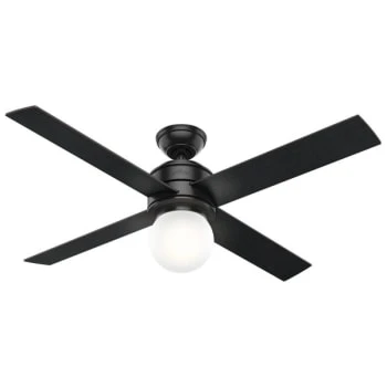 Hunter Fan Hepburn 52 In. Ceiling Fan W/ Light (Black) 3 Hunter Fan Hepburn 52 In. Ceiling Fan W/ Light (Black)