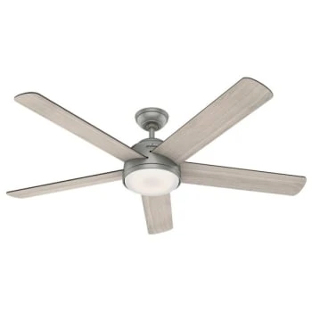 Hunter Fan Romulus 60 In. Ceiling Fan W/ Light (Matte Silver) 3 Hunter Fan Romulus 60 In. Ceiling Fan W/ Light (Matte Silver)
