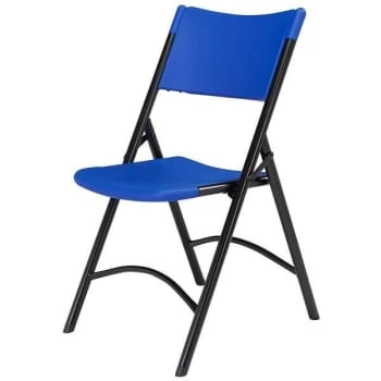 National Public Seating® 600 Series Heavy Duty Folding Chair Blue Case Of 4 5 National Public Seating® 600 Series Heavy Duty Folding Chair Blue Case Of 4 - Image 3