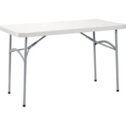 National Public Seating® 24 X 48 Heavy Duty Folding Table Speckled Grey