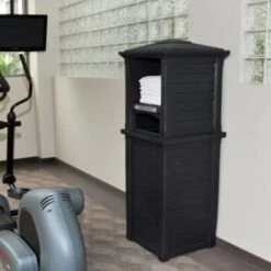 Mayne Lakeland 66 Inch Tall Black Towel Storage Unit -Home Furnishing Store 207620 v DetailedProductView3 Lg