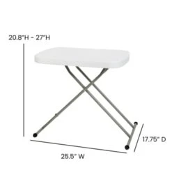 Flash Furniture 26 In. Adjustable Folding Table (White) -Home Furnishing Store 210360 w DetailedProductView4 Lg