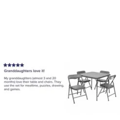 Flash Furniture Kids Gray 5 Piece Folding Table And Chair Set -Home Furnishing Store 210363 w DetailedProductView3 Lg