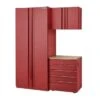 Husky 3-Piece Storage System In Red, 5 Drawer, 64 In. W X 81 In. H X 24 In. D 1 Husky 3-Piece Storage System In Red, 5 Drawer, 64 In. W X 81 In. H X 24 In. D -Home Furnishing Store 211254 w MainProductImage Lg