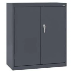 Sandusky Counter Height Cabinet In Charcoal, 36 In. W X 42 In. H X 18 In. D