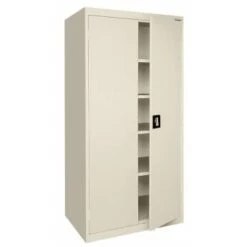 Sandusky Garage Cabinet In Putty, 36 In. W X 72 In. H X 18 In. D