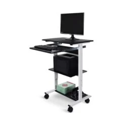 Luxor Three-Shelf Adjustable Stand Up Workstation -Home Furnishing Store 213069 w DetailedProductView1 Lg