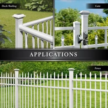 Classy Caps™ 2.5 X 2.5 Inch White Aluminum Imperial Solar Post Cap 4 Classy Caps™ 2.5 X 2.5 Inch White Aluminum Imperial Solar Post Cap - Image 2