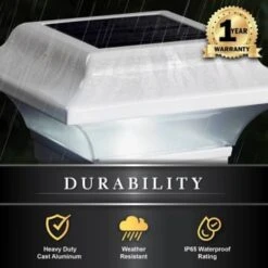 Classy Caps™ 2.5 X 2.5 Inch White Aluminum Imperial Solar Post Cap 14 Classy Caps™ 2.5 X 2.5 Inch White Aluminum Imperial Solar Post Cap -Home Furnishing Store 213553 DetailedProductView3 Lg