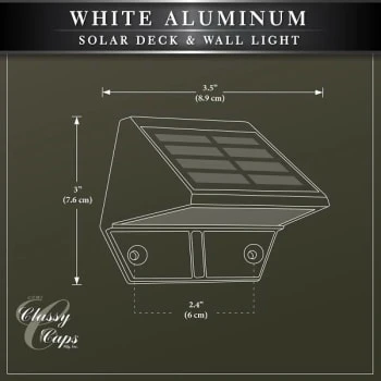 Classy Caps™ White Aluminum Deck And Wall Light 5 Classy Caps™ White Aluminum Deck And Wall Light - Image 3