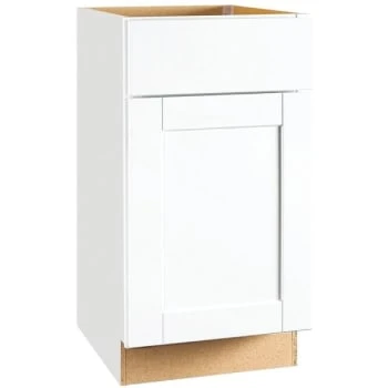 Rsi Home Products Base Cabinet With Drawer Glides In White, 18 X 34.5 X 24 In. 3 Rsi Home Products Base Cabinet With Drawer Glides In White, 18 X 34.5 X 24 In.