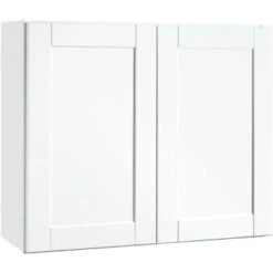 Rsi Home Products Wall Kitchen Cabinet In Satin White, 36 X 30 X 12 In.