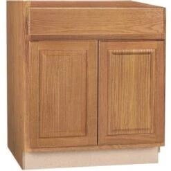 Rsi Home Products Base Cabinet With Drawer Glides In Oak, 30 X 34.5 X 24 In.