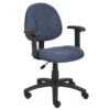 Boss Office Products Deluxe Adjustable Arm Posture Chair, Blue -Home Furnishing Store 216743 MainProductImage Lg