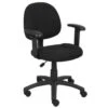 Boss Office Products Deluxe Adjustable Arm Posture Chair, Black -Home Furnishing Store 216744 MainProductImage Lg