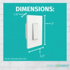 Simply Conserve Single-Pole Smart Wifi And Bluetooth Light Switch Case Of 10 -Home Furnishing Store 216788 DetailedProductView3 Lg