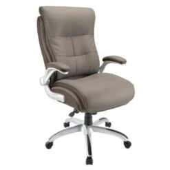 Realspace Ampresso Taupe/silver Big & Tall Bonded Leather High-Back Chair