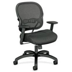 Basyx By Hon Vl712 Black Mid-Back Mesh Task Chair