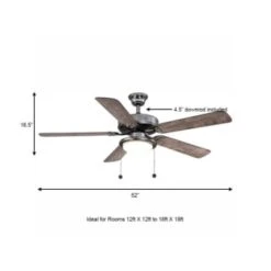 GENERIC Trice 52 In. Led Ceiling Fan W/ Light (Gunmetal) 8 GENERIC Trice 52 In. Led Ceiling Fan W/ Light (Gunmetal) -Home Furnishing Store 223007 DetailedProductView2 Lg