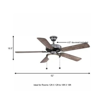 GENERIC Trice 52 In. Led Ceiling Fan W/ Light (Gunmetal) 5 GENERIC Trice 52 In. Led Ceiling Fan W/ Light (Gunmetal) - Image 3