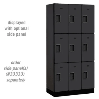 Salsbury Industries® Black 12 Inch Wide Designer Wood Locker 6 Feet X 18 Inches 4 Salsbury Industries® Black 12 Inch Wide Designer Wood Locker 6 Feet X 18 Inches - Image 2