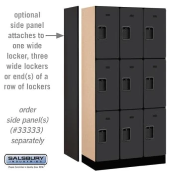 Salsbury Industries® Black 12 Inch Wide Designer Wood Locker 6 Feet X 18 Inches 5 Salsbury Industries® Black 12 Inch Wide Designer Wood Locker 6 Feet X 18 Inches - Image 3