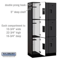 Salsbury Industries® Black 12 Inch Wide Designer Wood Locker 6 Feet X 18 Inches 14 Salsbury Industries® Black 12 Inch Wide Designer Wood Locker 6 Feet X 18 Inches -Home Furnishing Store 227020 w DetailedProductView2 Lg