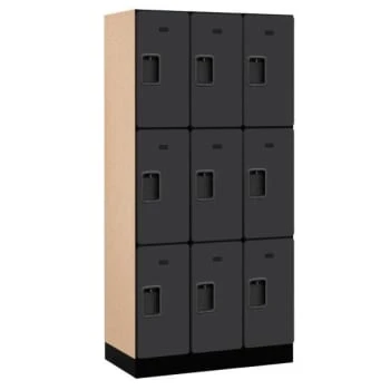 Salsbury Industries® Black 12 Inch Wide Designer Wood Locker 6 Feet X 18 Inches 3 Salsbury Industries® Black 12 Inch Wide Designer Wood Locker 6 Feet X 18 Inches