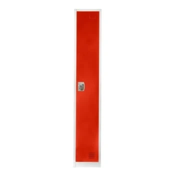 Adir Office 72 In. X 12 In. Steel Single Tier Key Lock Locker Red 4 Adir Office 72 In. X 12 In. Steel Single Tier Key Lock Locker Red - Image 2