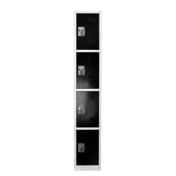 Adir Office 72 In. X 12 In. 4-Compartment Steel Key Lock Locker Black 5 Adir Office 72 In. X 12 In. 4-Compartment Steel Key Lock Locker Black - Image 3