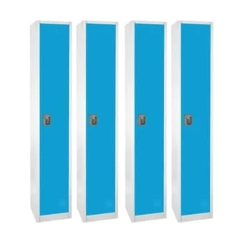 Adir Office 72 In. X 12 In. Single Tier Steel Locker Blue 3 Adir Office 72 In. X 12 In. Single Tier Steel Locker Blue