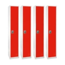 Adir Office 72 In. X 12 In. Single Tier Steel Locker Red