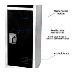 Adir Office 72 In. X 12 In. 3-Compartment Steel Locker Black 14 Adir Office 72 In. X 12 In. 3-Compartment Steel Locker Black -Home Furnishing Store 227179 BackView Lg