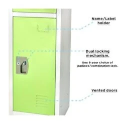 Adir Office 72 In. X 12 In. 3-Compartment Steel Locker Grn 14 Adir Office 72 In. X 12 In. 3-Compartment Steel Locker Grn -Home Furnishing Store 227182 BackView Lg