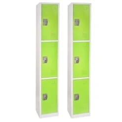 Adir Office 72 In. X 12 In. 3-Compartment Steel Locker Grn