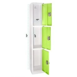 Adir Office 72 In. X 12 In. 3-Compartment Steel Locker Grn 12 Adir Office 72 In. X 12 In. 3-Compartment Steel Locker Grn -Home Furnishing Store 227182 RightView Lg