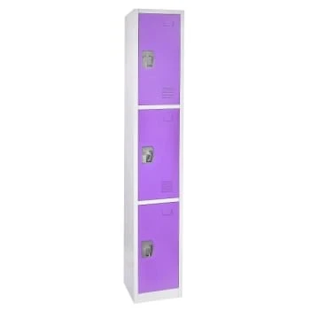 Adir Office 72 In. X 12 In. 3-Compartment Steel Locker Ppl 4 Adir Office 72 In. X 12 In. 3-Compartment Steel Locker Ppl - Image 2