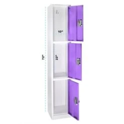 Adir Office 72 In. X 12 In. 3-Compartment Steel Locker Ppl 12 Adir Office 72 In. X 12 In. 3-Compartment Steel Locker Ppl -Home Furnishing Store 227184 RightView Lg