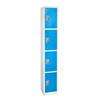 Adir Office 72 In. X 12 In. 4-Compartment Steel Locker Blue 4 Adir Office 72 In. X 12 In. 4-Compartment Steel Locker Blue - Image 2