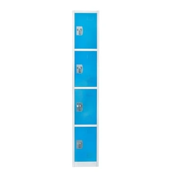 Adir Office 72 In. X 12 In. 4-Compartment Steel Locker Blue 6 Adir Office 72 In. X 12 In. 4-Compartment Steel Locker Blue - Image 4