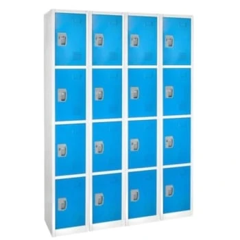 Adir Office 72 In. X 12 In. 4-Compartment Steel Locker Blue 3 Adir Office 72 In. X 12 In. 4-Compartment Steel Locker Blue