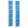 Adir Office 72 In. X 12 In. 6-Compartment Steel Locker Blu
