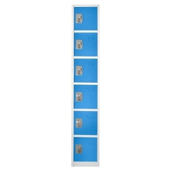Adir Office 72 In. X 12 In. 6-Compartment Steel Locker Blu 5 Adir Office 72 In. X 12 In. 6-Compartment Steel Locker Blu - Image 3