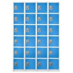 Adir Office 72 In. X 12 In. 6-Compartment Steel Locker Blue
