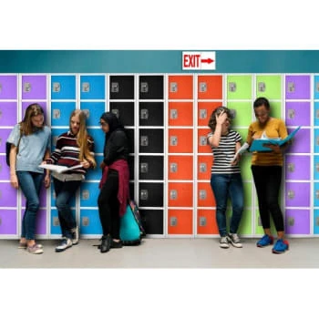 Adir Office 72 In. X 12 In. 6-Compartment Steel Locker Green 11 Adir Office 72 In. X 12 In. 6-Compartment Steel Locker Green - Image 9