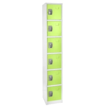 Adir Office 72 In. X 12 In. 6-Compartment Steel Locker Green 4 Adir Office 72 In. X 12 In. 6-Compartment Steel Locker Green - Image 2