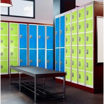 Adir Office 72 In. X 12 In. 6-Compartment Steel Locker Green 8 Adir Office 72 In. X 12 In. 6-Compartment Steel Locker Green - Image 6